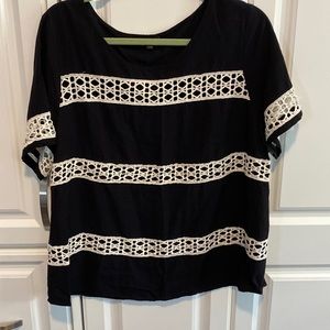 Lane Bryant Black Rayon Top 14/16